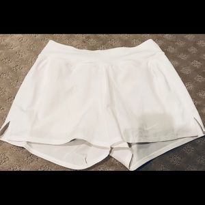 white nike dri-fit shorts!!